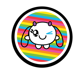 Rainbow Wink Sticker