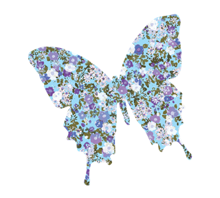 Sweet caroline Floral Butterfly Sticker