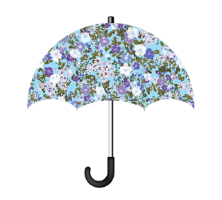 Sweet Caroline Floral Umbrella Sticker
