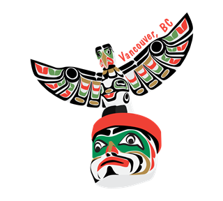 Vancouver BC Totem Top Sticker