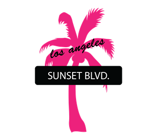 Las Angeles Sunset Blvd. Sticker