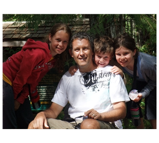 Greg and kids at hornby.jpg Sticker