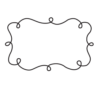 Curly Border 2 Sticker