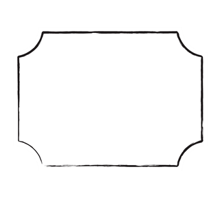 Inverse Round Corner Border Sticker