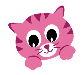 Pink Cat Sticker