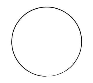 Rough Circle Border Sticker