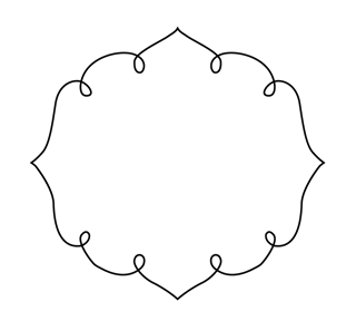 Curly Border Sticker