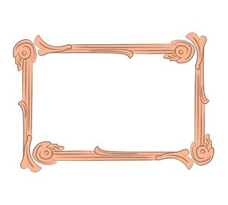 Fancy Wood Border Sticker