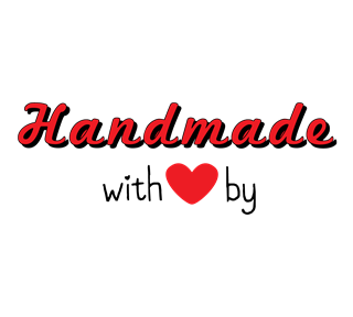 Handmade With Love Heart Sticker