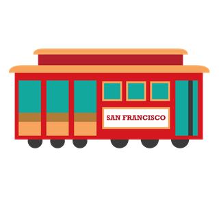 San Francisco Trolly Sticker