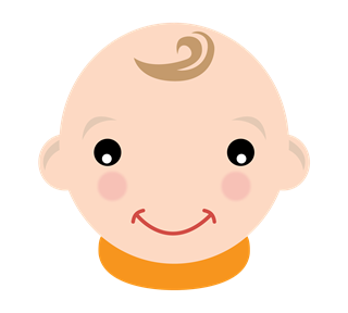 Cute BabyBoy Orange Sticker