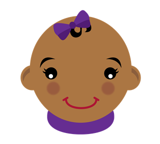 Cute BabyGirl Purple Sticker