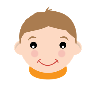 Cute Boy Orange Sticker