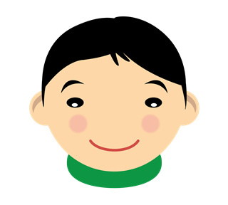 Cute Boy Green Sticker