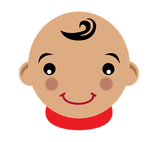 Cute BabyBoy Red Sticker