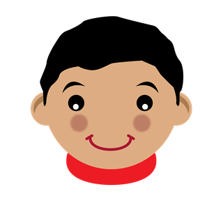 Cute Boy Red Sticker