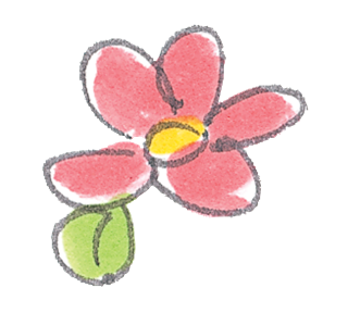 Red Flower Sketch Sticker