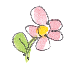 Pink Flower Sketch Sticker