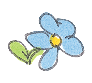 Basic Blue Flower Sticker