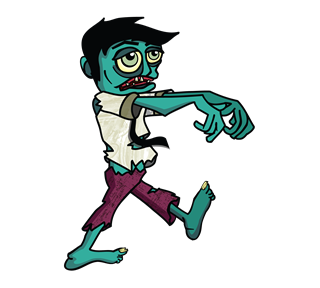 Cartoon Zombie Sticker