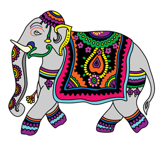 Indian Elephant Sticker