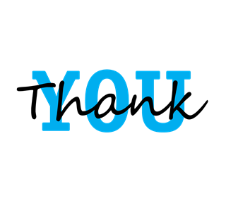 Blue Thank You Sticker