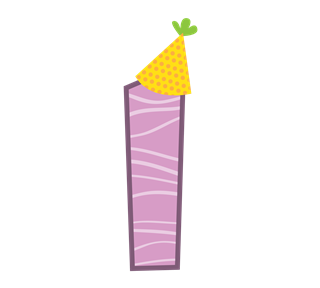 1 birthday Sticker