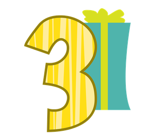 3 birthday Sticker