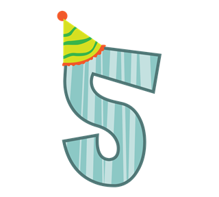 5 birthday Sticker