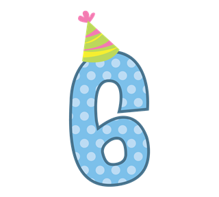 6 birthday Sticker