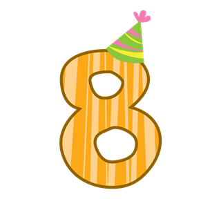 8 birthday Sticker