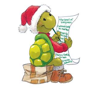 Christmas Turtle Sticker