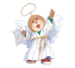 Ollie Christmas Angel Sticker