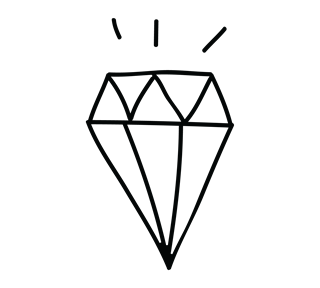 Doodle Diamond Sticker