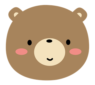 Cute Kawaii Bear Face Sticker