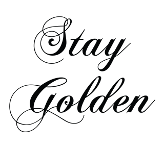 Quote Stay Golden Sticker