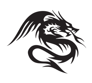 Tribal Winged Dragon Sticker