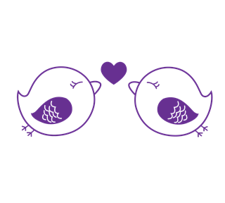 Cute Love Birds Sticker