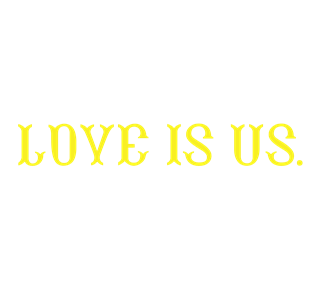 Yellow Love Is Us Sticker