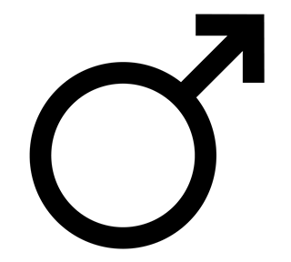 Male Symbol Sticker