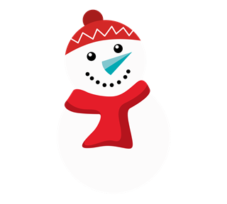 Snowman and Scarf Sticker