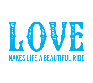 Blue Love Makes a Beautiful Ride Sticker