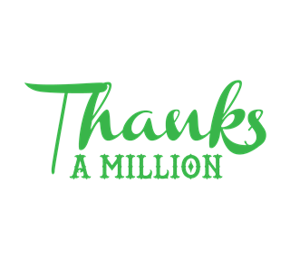 Thanks A Million Sticker