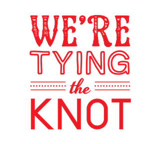 We're Tying The Knot Sticker