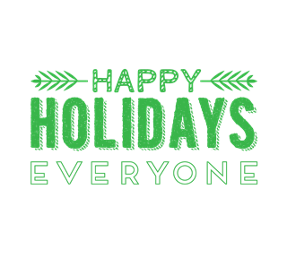 Green Christmas Banner Sticker