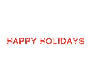 Happy Holidays Christmas Banner Sticker