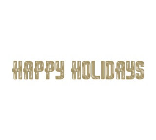 Gold Christmas Banner Sticker