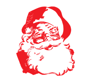 Vintage Christmas Santa Sticker