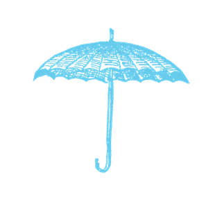 Vintage Umbrella Sticker