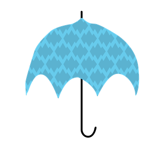 Umbrella Pattern Sticker